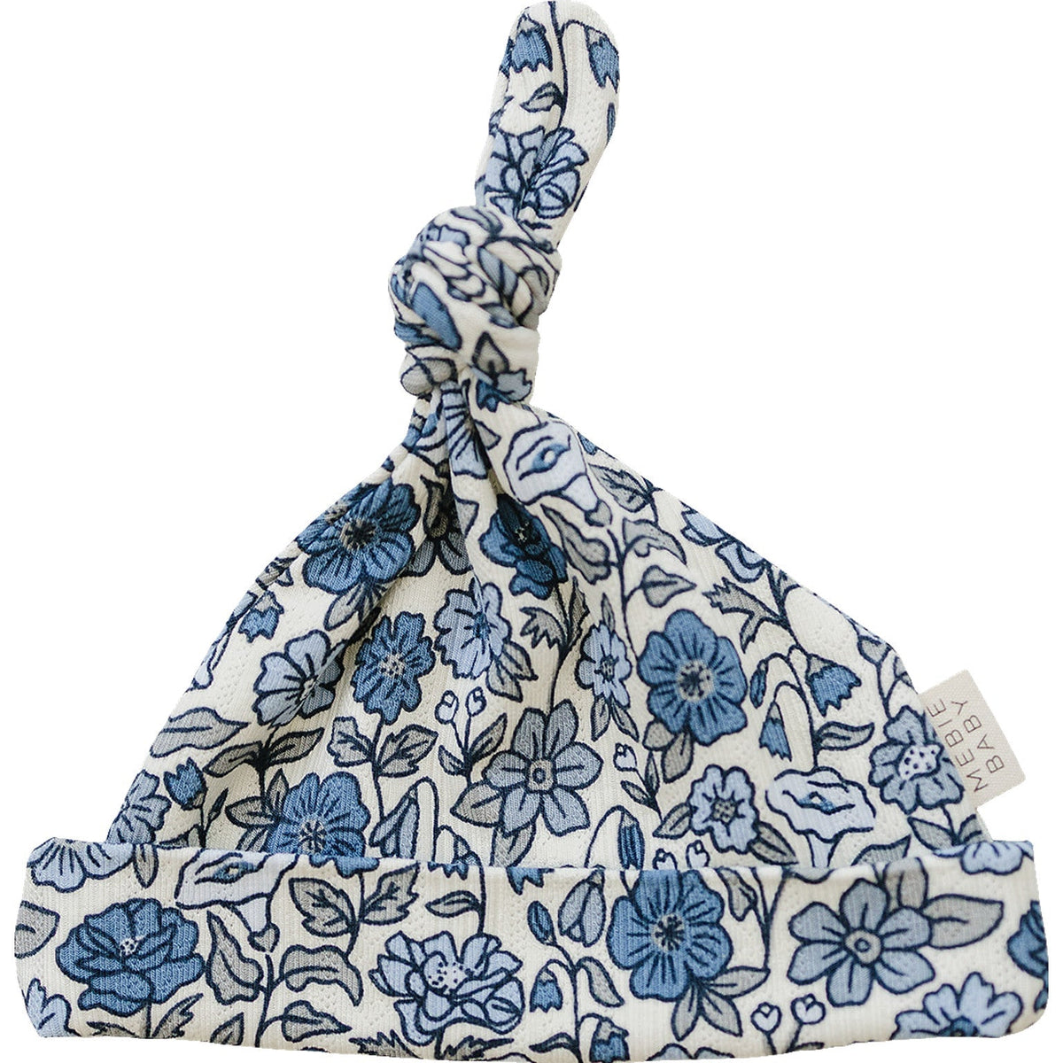 Bluebell Pointelle Bamboo Newborn Knot Hat