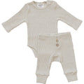 Heather Grey Bodysuit Waffle Set