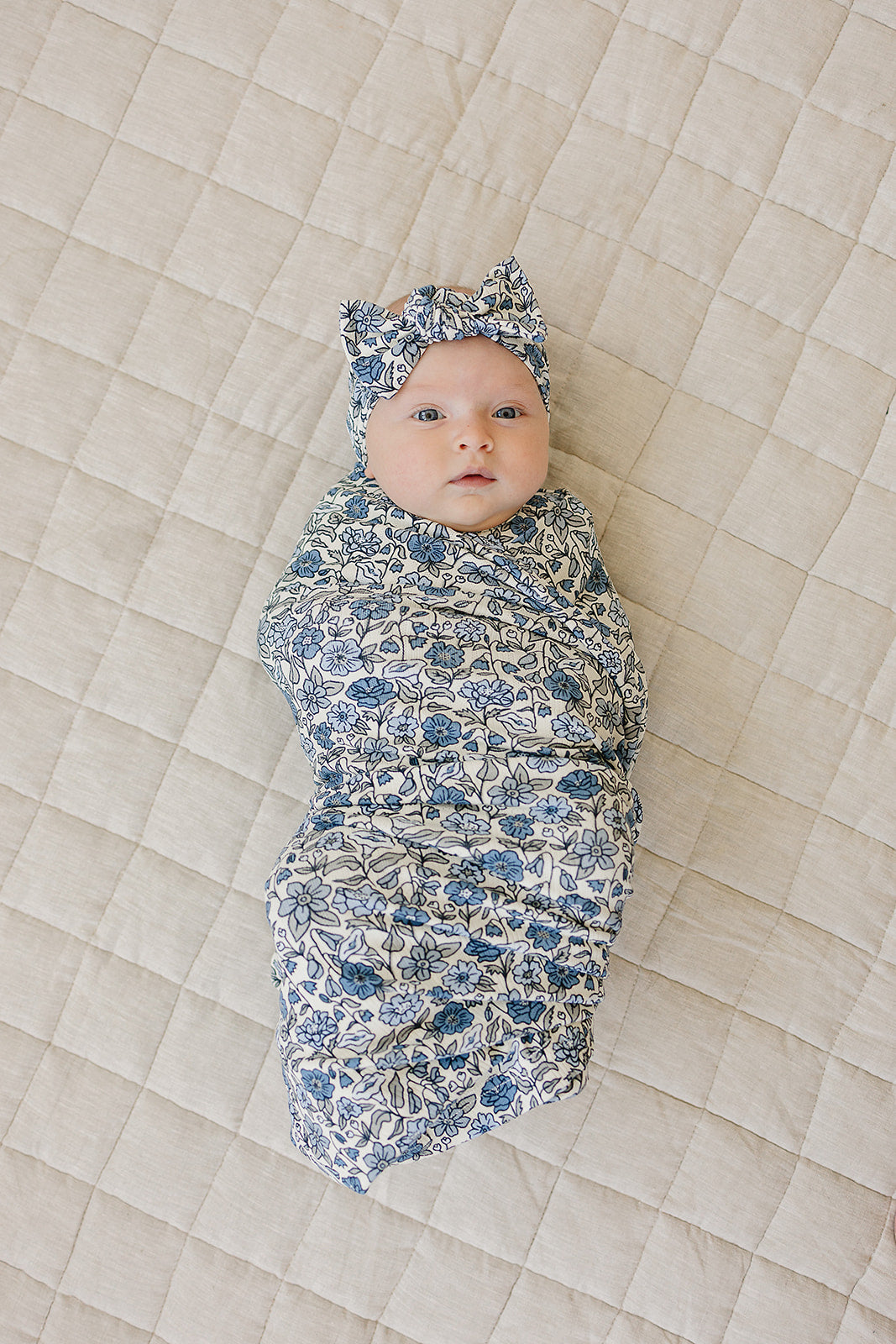 Bluebell Pointelle Bamboo Stretch Swaddle