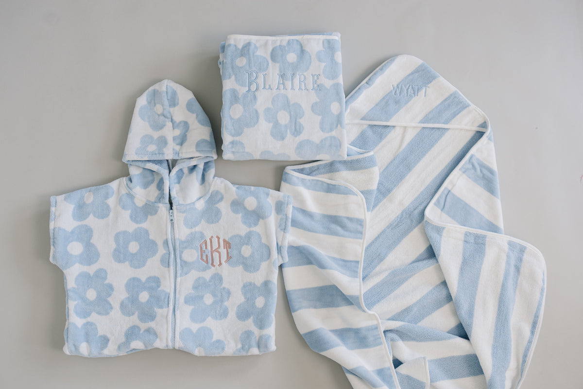 Coastal Floral Hooded Towel